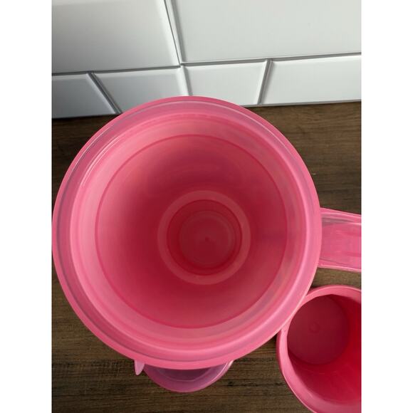 Dunkin Donuts Pink Travel Mug Coffee Tumbler 2015 Whirley Made in USA 20 Oz - Picture 7 of 8